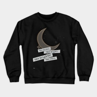 Aesthetic, love, quote, soft aesthetic, moon, vintage, retro, cottagecore, cute, gift, gift ideas, romantic, stars Crewneck Sweatshirt